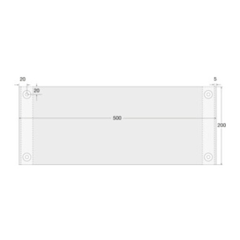 Protection antichoc Moravia MORION pour colonnes d'angle Rectangle 200 x 20 x 500 mm noir / jaune