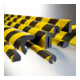 Protection antichoc Moravia MORION protection d'angle de chant 60/60 mm longueur 1000 mm noir/jaune