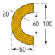 Protection contre les chocs Moravia MORION pour tubes 50 - 70 mm jaune/noir magnétique-4