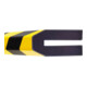 Protection contre les chocs Moravia MORION protection de profil trapézoïdal 40 x 80 x 8 mm longueur 1000 mm jaune/noir-1