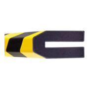 Protection contre les chocs Moravia MORION protection de profil trapézoïdal 40 x 80 x 8 mm longueur 1000 mm jaune/noir