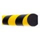 Protection contre les chocs Moravia MORION protection de surface circulaire 32 x 40 x 1000 mm jaune/noir-1
