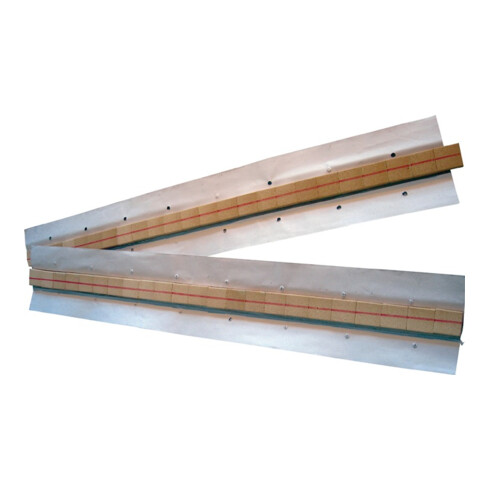 Protection de bain en céramique 25,4x6,3x6,3x6,3x1,6mm rainure demi-ronde L.600mm sur ruban adhésif aluminium