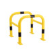 Support de protection Moravia pour montage mural extérieur noir/jaune au moyen d'un manchon d'insertion 1300 mm 48 mm-1
