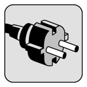 Schutzkontakt-Stecker 10/16 A 250 V blanc avec manchon en caoutchouc-3