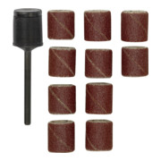 Proxxon Bandes abrasives Ø 14 mm, 10 pièces, grain 120, avec cylindre abrasif-1
