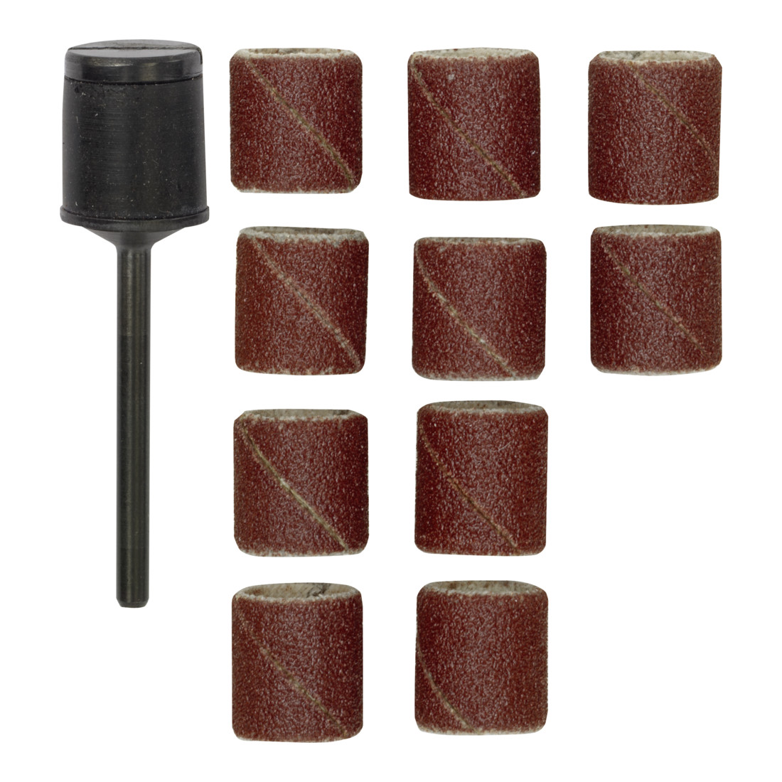 Proxxon Bandes abrasives Ø 14 mm, 10 pièces, grain 120, avec cylindre abrasif