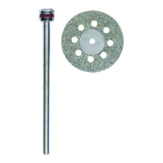 Proxxon Diamant doorslijpschijf met koelgaten, Ø 20 mm + 1 houder