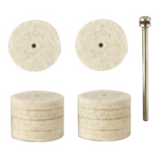 Proxxon Dischi in feltro, 22 mm, 10 pezzi + 1 supporto-1