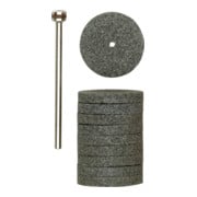 Proxxon Disques abrasifs en carbure de silicium, 22 mm, 10 pièces avec support