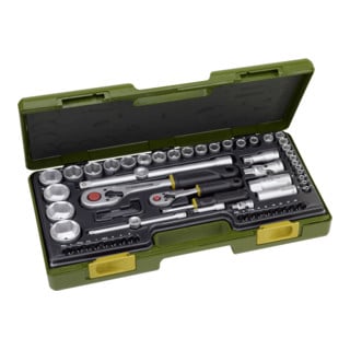 Proxxon dopsleutelset 1/4 en 1/2 inch 65 stuks.4-34 mm sleuf/PH/PZD/TX/6 KT