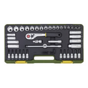 Proxxon dopsleutelset met knuppelratel, 3/8", 47 st.