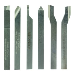 Proxxon Drehstahlsatz, 6-tlg., HSS/Co, 6 x 6 x 65 mm