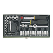 Proxxon Feinmechaniker-Steckschlüsselsatz 23080 mit 1/4''-Ratsche, 36-teilig