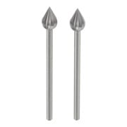 Proxxon Fraises Flamme (acier tungstène-vanadium), 6 mm, 2 pièces-1