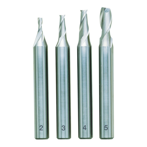 Proxxon frezenset, 4 stuks, DIN 327, HSS (2 - 3 - 4 - 5 mm)