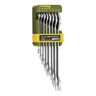 Proxxon Jeu de clés à fourche double, 8 pièces de 6 x 7 à 20 x 22 mm