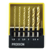 Proxxon Jeu de forets hélicoïdaux HSS avec pointe de centrage, 1,5 à 4 mm, 6 pièces-3