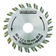 Proxxon Lama per sega circolare, con punta in metallo duro, 50 mm (20 denti)-1