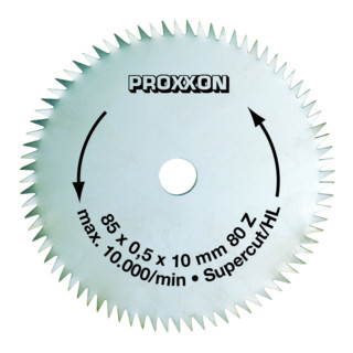 Proxxon Lama per sega circolare Super-Cut, 85 mm, 80 denti