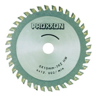 Proxxon Lame de scie circulaire, à concrétion carbure, 80 mm, 36 dents