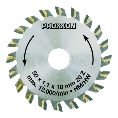 Proxxon Lame de scie circulaire, carbure, 50 mm (20 dents)
