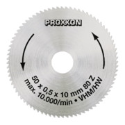 Proxxon Lame de scie circulaire, carbure, 50 mm (matériau plein), 80 dents