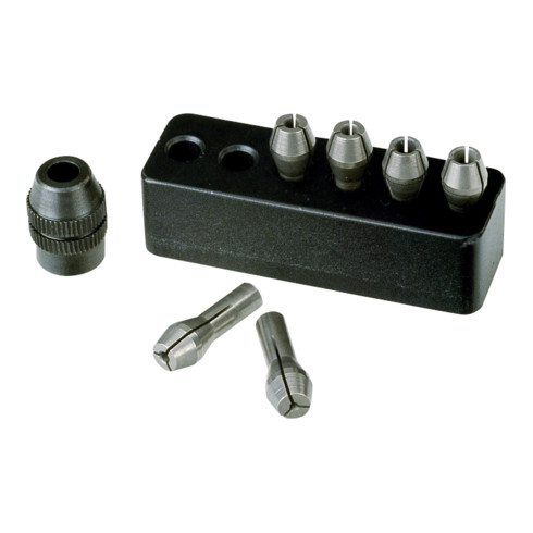 Proxxon MICROMOT-Stahlspannzangen, 6-teilig von 1 bis 3,2 mm, mit Halter