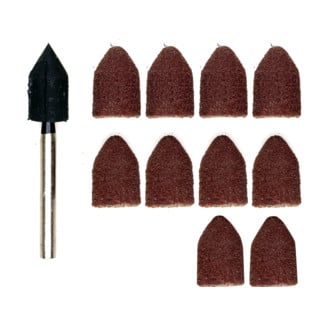 Proxxon Porte-capsules abrasives, 9 mm, 5 capsules abrasives grain 80 + 150 chacune