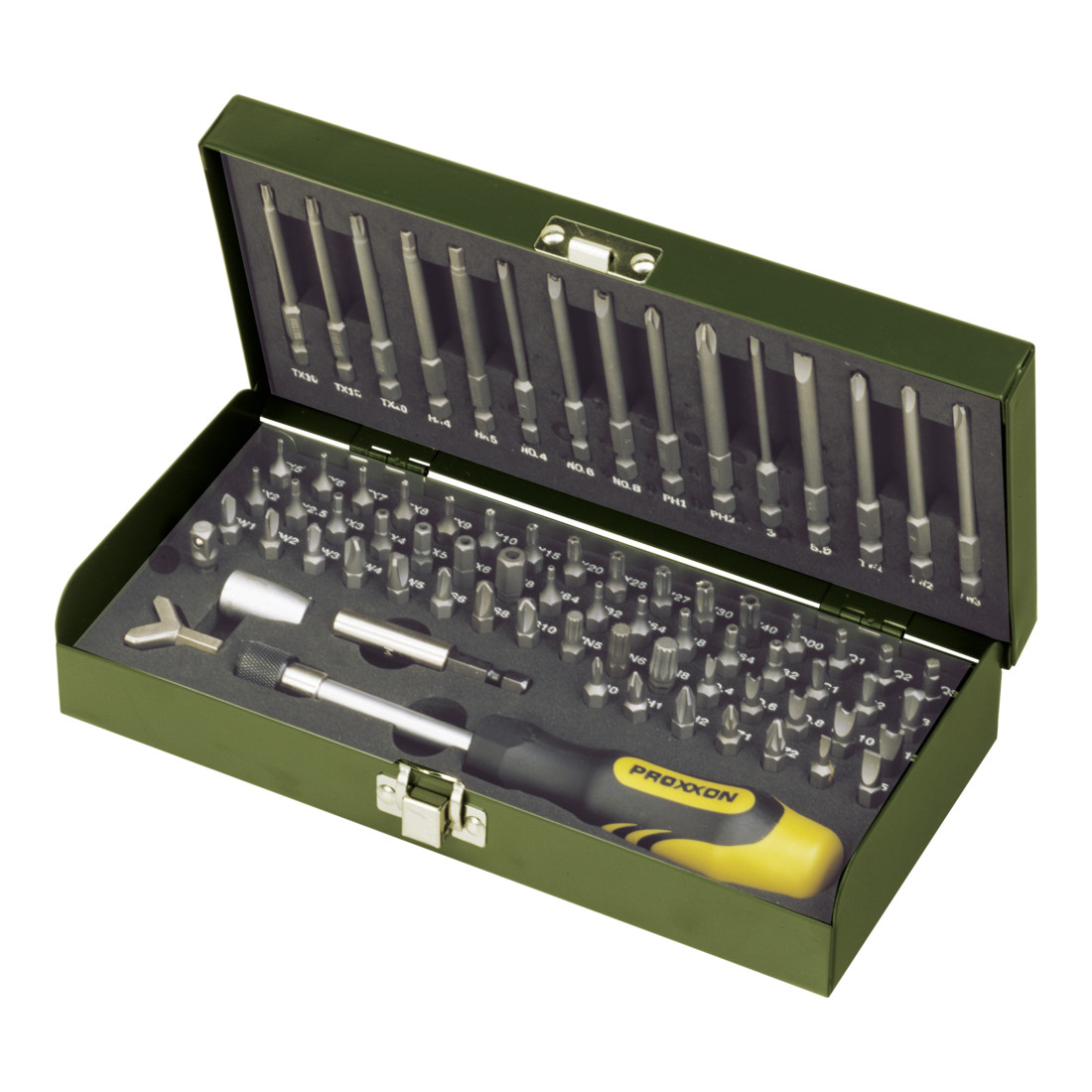Proxxon Set di bit speciali e di super sicurezza, 1/4", 75pz.