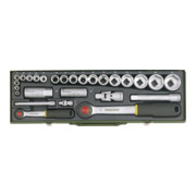 Proxxon Set di chiavi a bussola 1/2" + 1/4", 27pz.