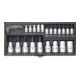 Proxxon Set di chiavi a bussola "TX", 1/4" + 1/2", 24pz.-1