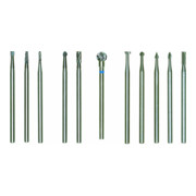 Proxxon Set di fresatura di precisione (acciaio tungsteno-vanadio), 5 pezzi (ruota, sfera, cono, cilindro, ellisse)-1