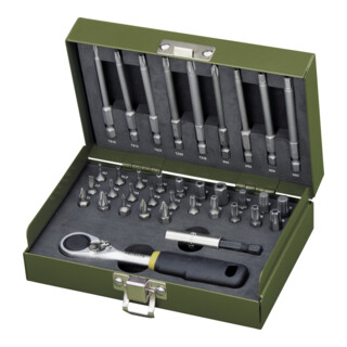 Proxxon Set di utensili di precisione con cricchetto MICRO-Bit 1/4", 36 pezzi