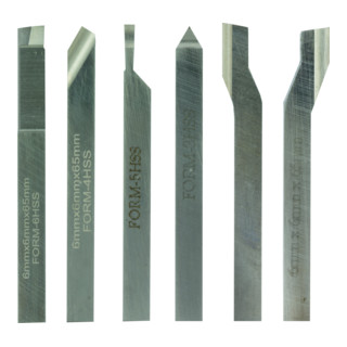 Proxxon Set di utensili monotaglienti, 6pz., HSS/Co, 6x6x65mm