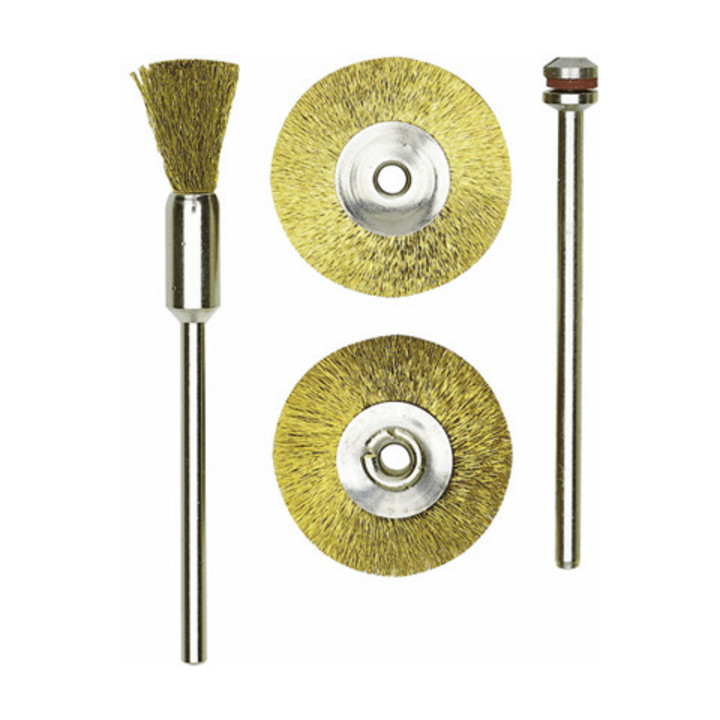 Proxxon Spazzole a pennello, ottone, Ø 8 mm, 2 pezzi