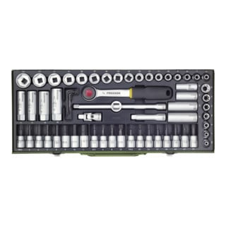 Proxxon super compact set 3/8", 65-delig