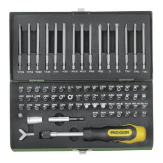 Proxxon super veiligheids- en speciaal bitset, 1/4", 75 st.