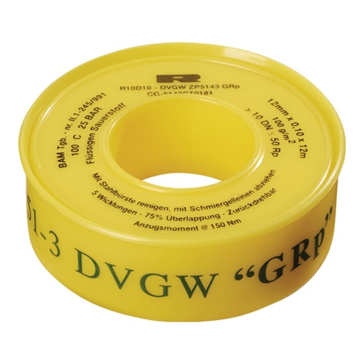 PTFE Dichtband GRp L12m B12mm D0,1mm 100g/m² Rl.ULITH
