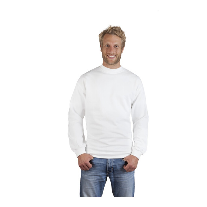Pull homme 80/20 Gr.L blanc 80% coton, 20% polyester, 280g/m²
