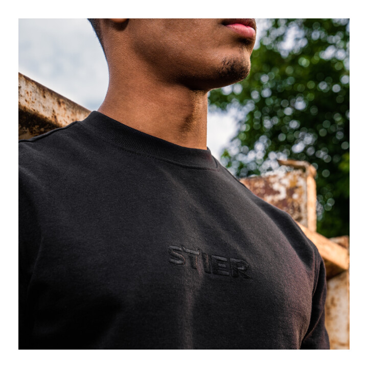 Pull STIER Crew Sweat Style Embro XXL noir