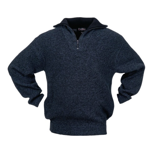 Elutex Troyer-Pullover Föhr schwarz/blau-meliert