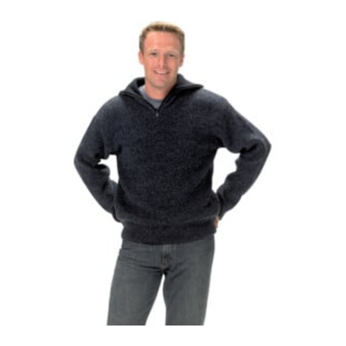 Elutex Troyer-Pullover Föhr schwarz/blau-meliert