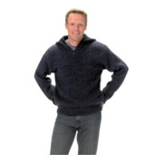 Elutex Troyer-Pullover Föhr schwarz/blau-meliert