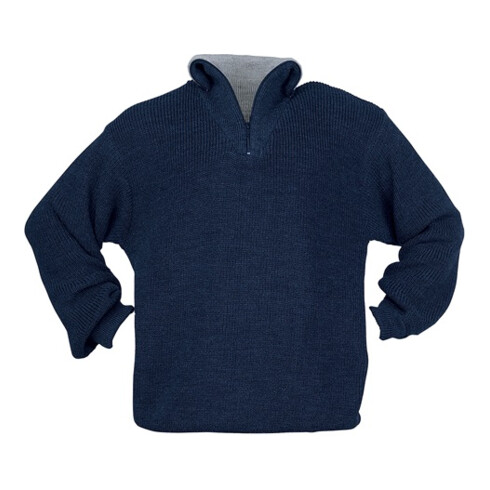 Elutex Troyer-Pullover mit Reißverschlusskragen blau