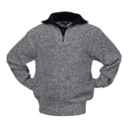 Elutex Troyer-Pullover Norderney schwarz/weiß-meliert