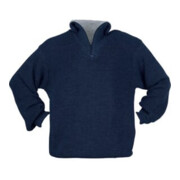 Elutex Troyer-Pullover mit Reißverschlusskragen blau