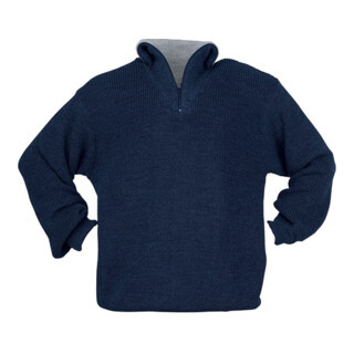 Pull Elutex Troyer avec fermeture éclair col bleu