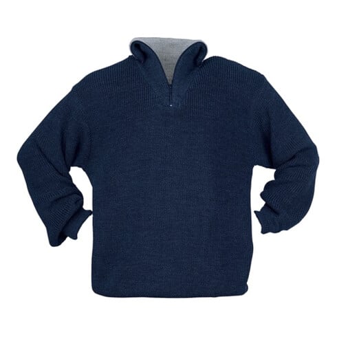 Pull Elutex Troyer avec fermeture éclair col bleu