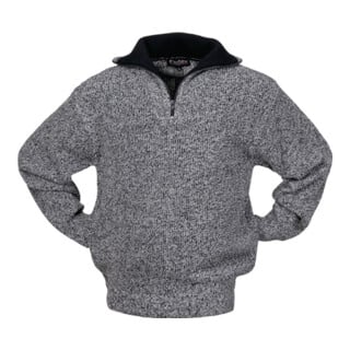 Elutex Troyer-Pullover Norderney schwarz/weiß-meliert